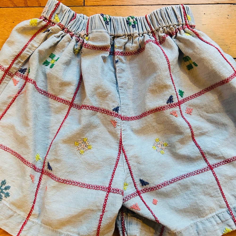 Zara Blue and Red Plaid Shorts Kids